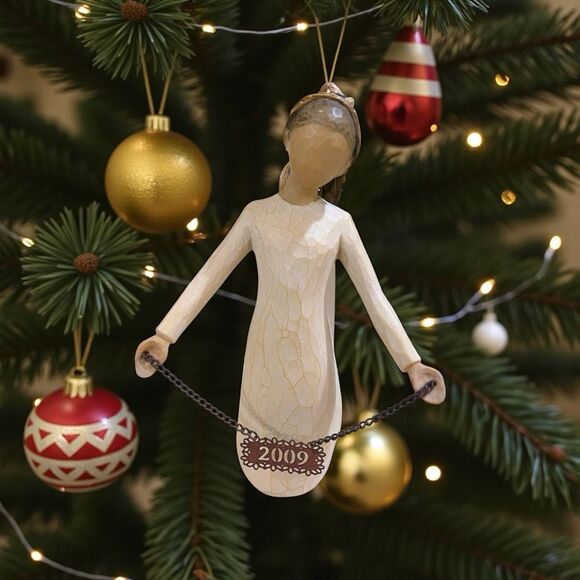 Demdaco WILLOW TREE Susan Lordi 2009 "Peace & Joy Throughout the Year" Ornament - Picture 1 of 9